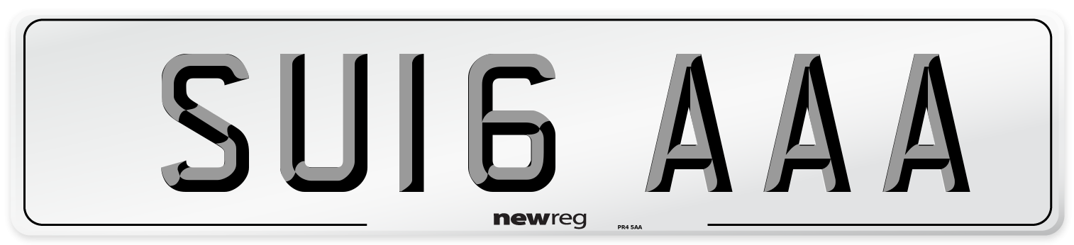 SU16 AAA Number Plate from New Reg